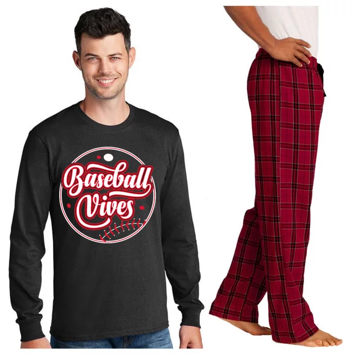 Baseballl Vives Funny Baseball Game Long Sleeve Pajama Set