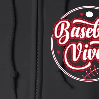 Baseballl Vives Funny Baseball Game Full Zip Hoodie