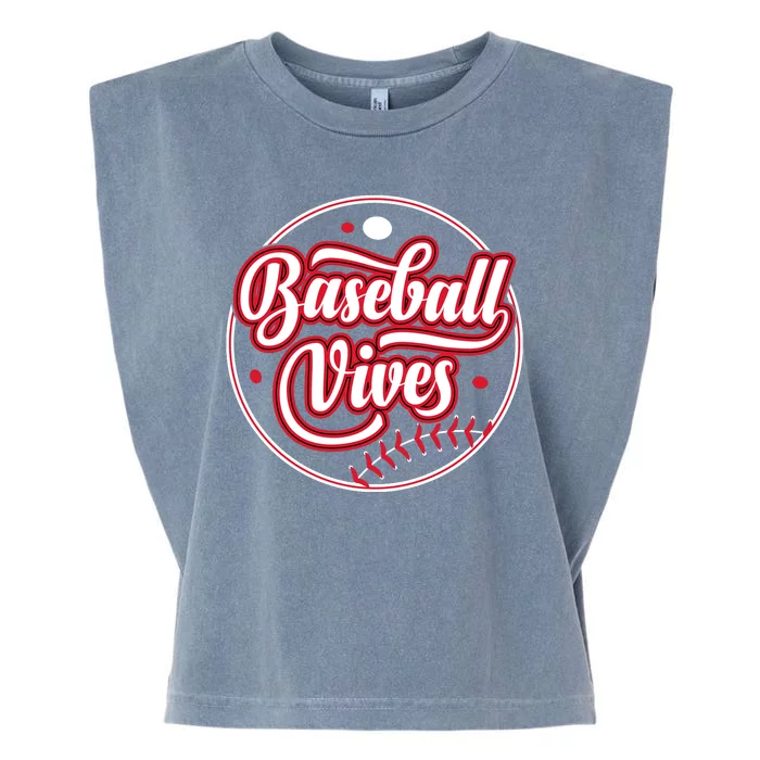 Baseballl Vives Funny Baseball Game Garment-Dyed Women's Muscle Tee