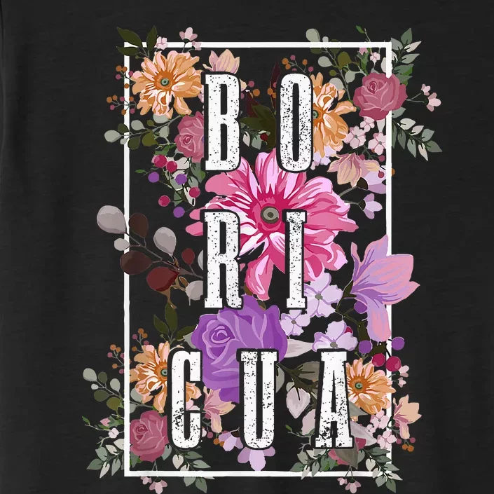 Boricua Vintage Floral Boriken Puerto Rico Rican Pride ChromaSoft Performance T-Shirt