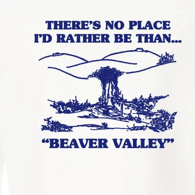 Beaver Valley Funny Offensive Gift Cropped Pullover Crew