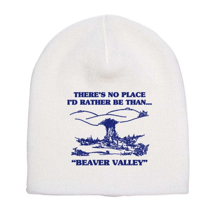 Beaver Valley Funny Offensive Gift Short Acrylic Beanie