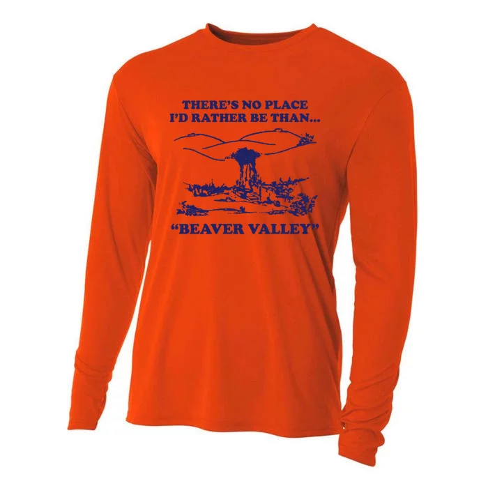 Beaver Valley Funny Offensive Cooling Performance Long Sleeve Crew