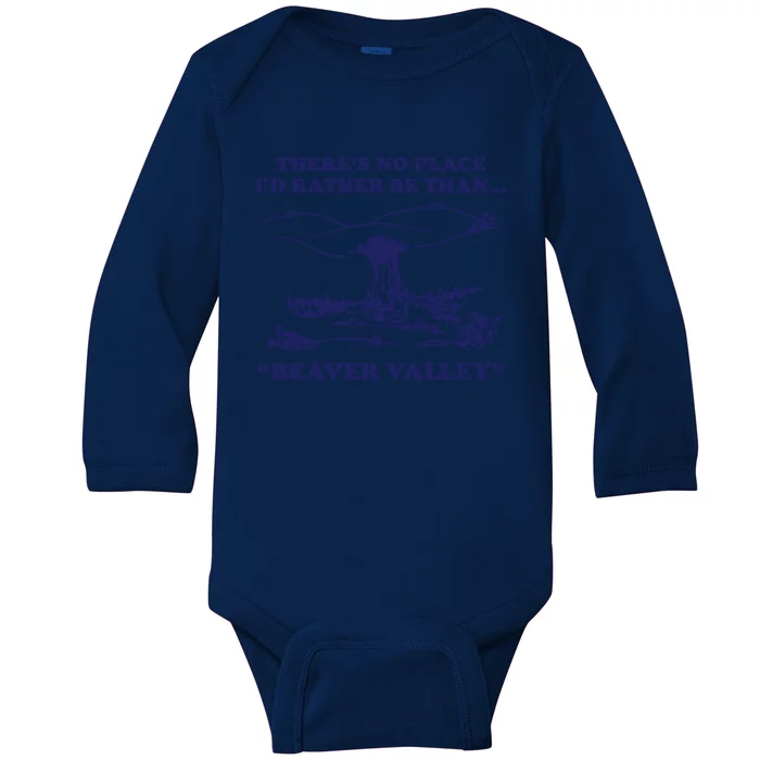 Beaver Valley Funny Offensive Baby Long Sleeve Bodysuit