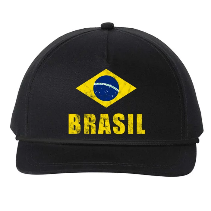 Brasil Vintage Flag Sport Snapback Five-Panel Rope Hat