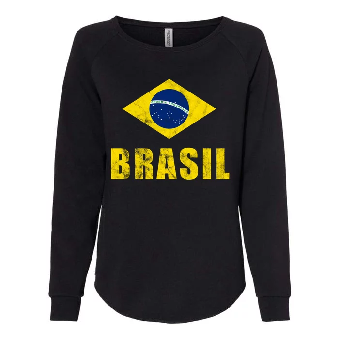 Brasil Vintage Flag Sport Womens California Wash Sweatshirt