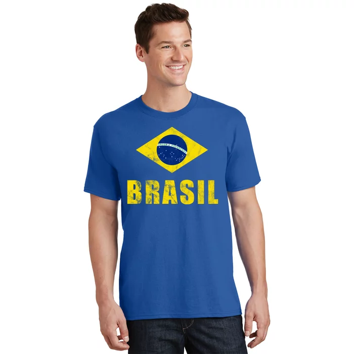 Brasil Vintage Flag Sport T-Shirt