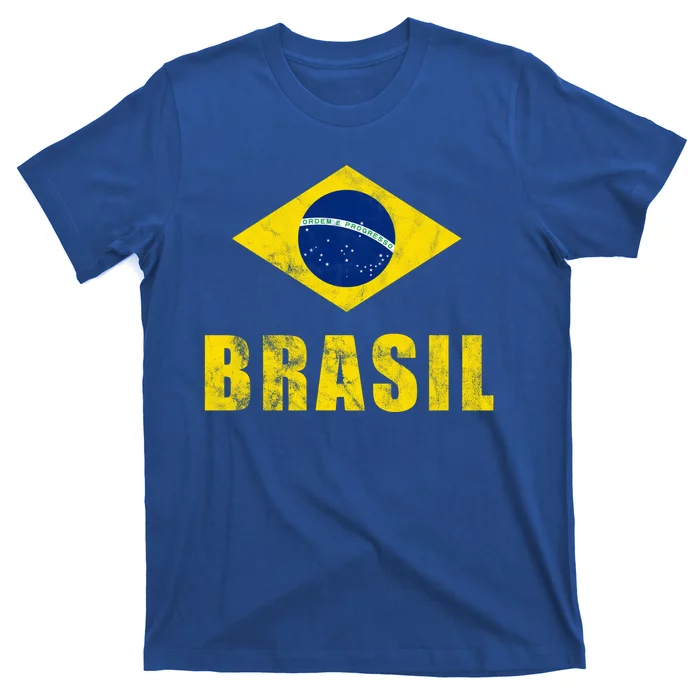 Brasil Vintage Flag Sport T-Shirt