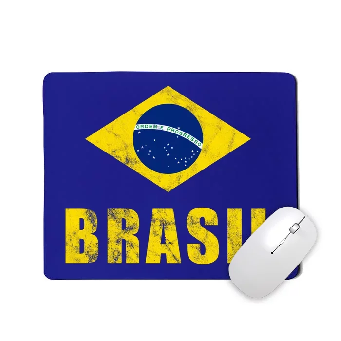 Brasil Vintage Flag Sport Mousepad