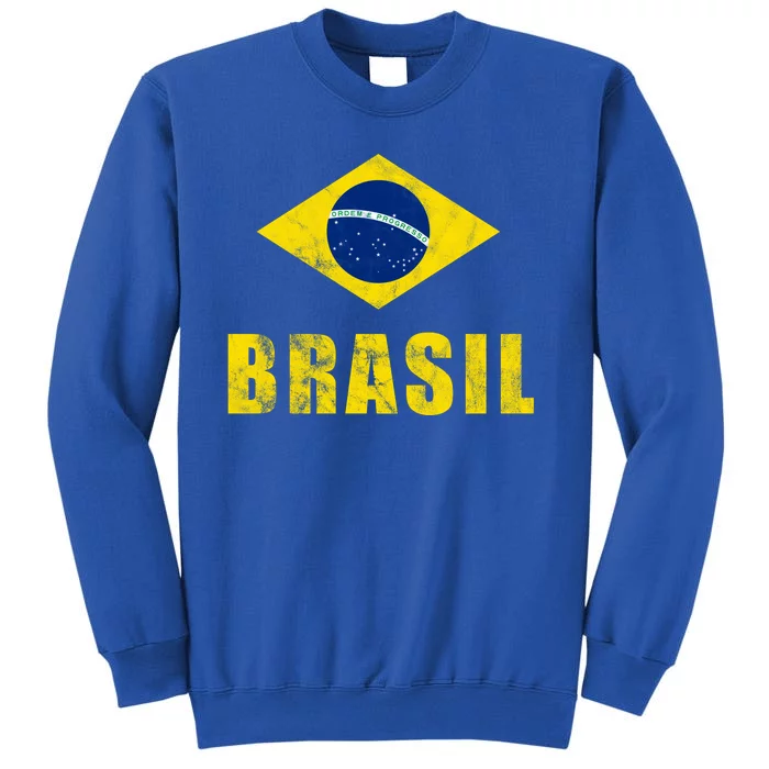 Brasil Vintage Flag Sport Tall Sweatshirt