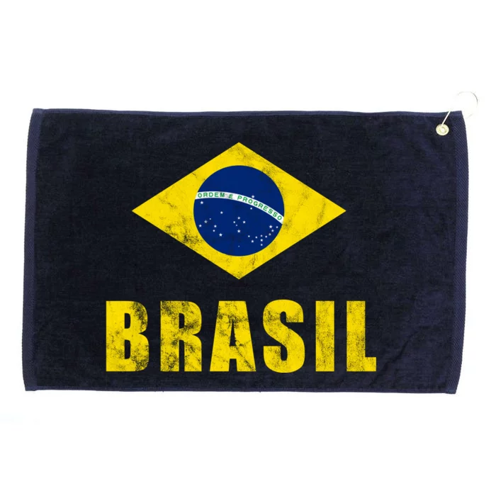 Brasil Vintage Flag Sport Grommeted Golf Towel