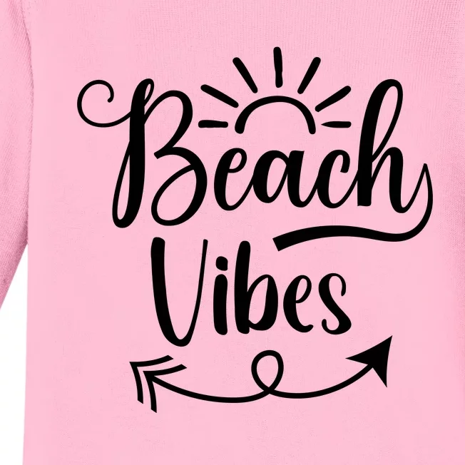 Beach Vibes Graphic Baby Long Sleeve Bodysuit