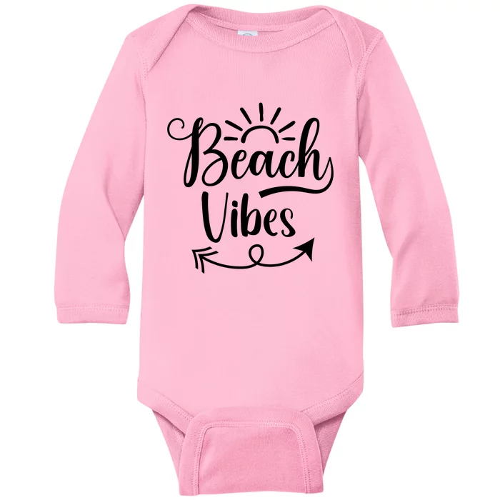 Beach Vibes Graphic Baby Long Sleeve Bodysuit