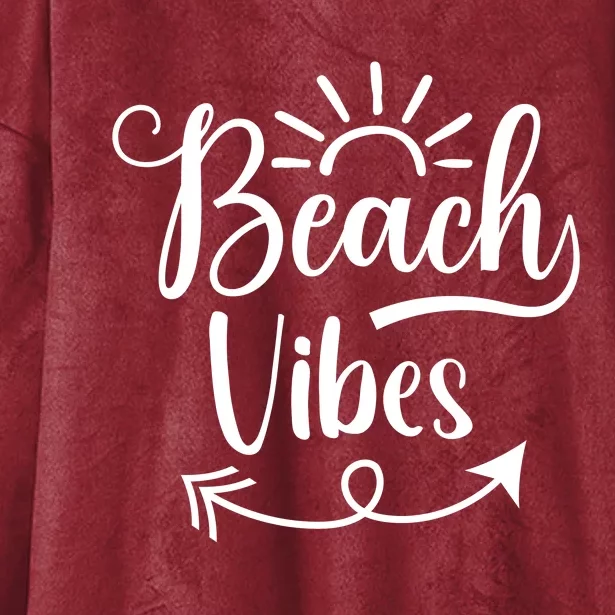 Beach Vibes Graphic Hooded Wearable Blanket