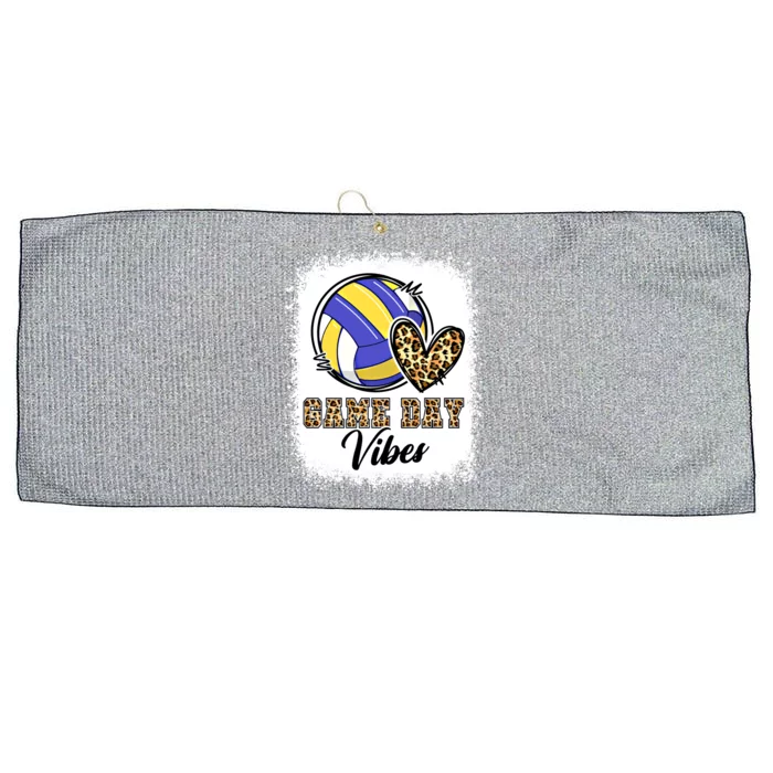 Bleached Volleyball Game Day Vibes Volleyball Mom Game Day Meaningful Gift Large Microfiber Waffle Golf Towel