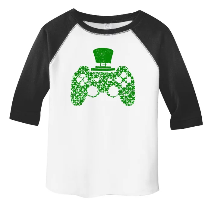 Boys Video Gamer Game Shamrock St Patricks Day Irish Cute Gift Toddler Fine Jersey T-Shirt