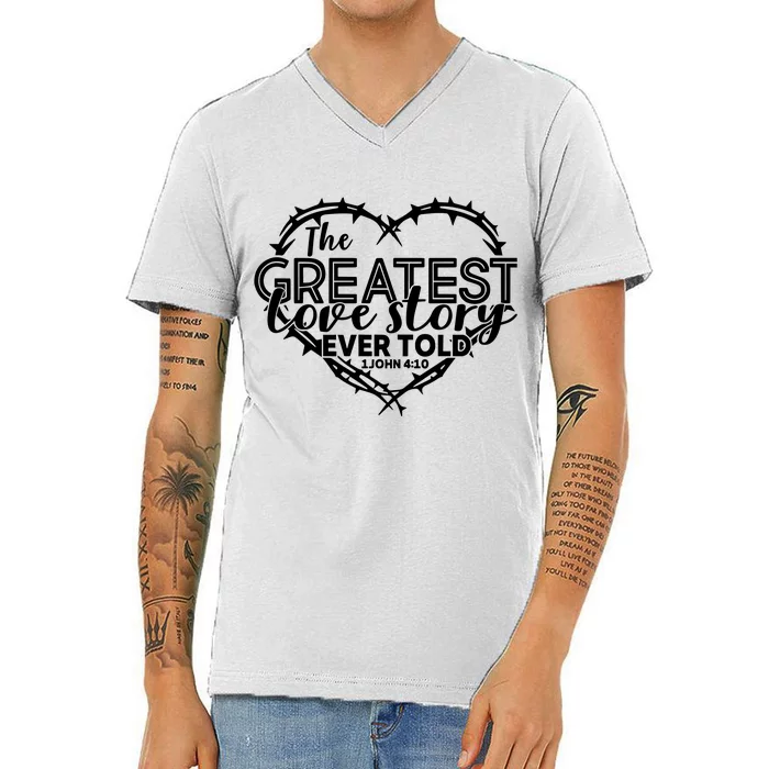 Bible Verse Good Friday Easter Bible GodS Love V-Neck T-Shirt