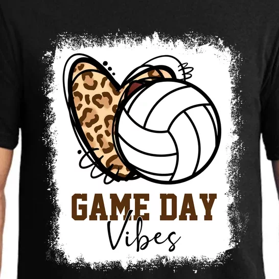 Bleached Volleyball Game Day Vibes Volleyball Mom Christmas Gift Pajama Set