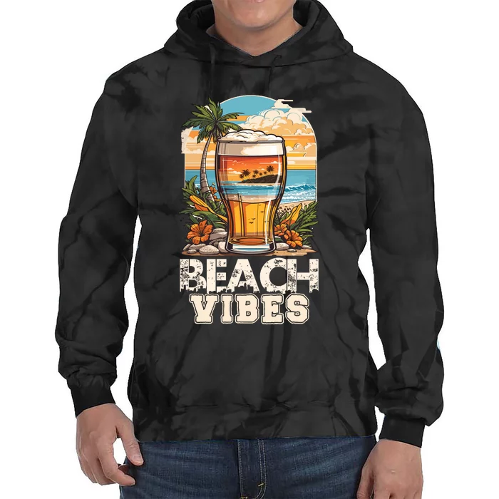 Beach Vibes Graphic Tie Dye Hoodie