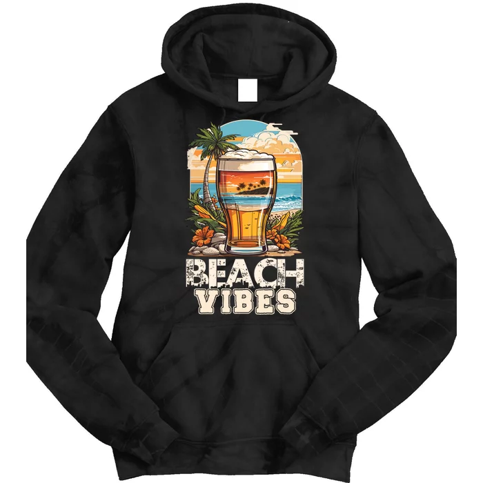 Beach Vibes Graphic Tie Dye Hoodie