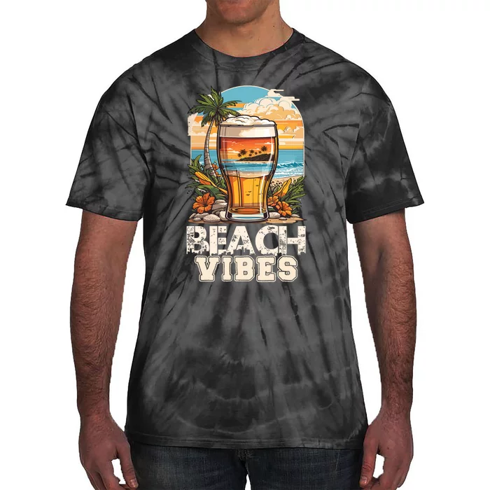 Beach Vibes Graphic Tie-Dye T-Shirt