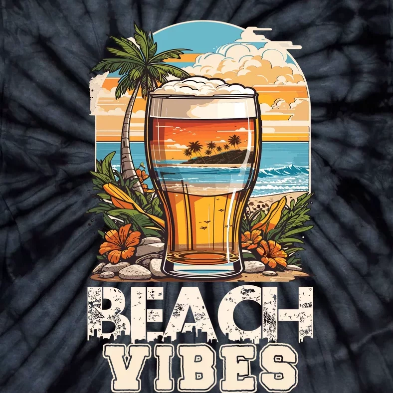 Beach Vibes Graphic Tie-Dye T-Shirt