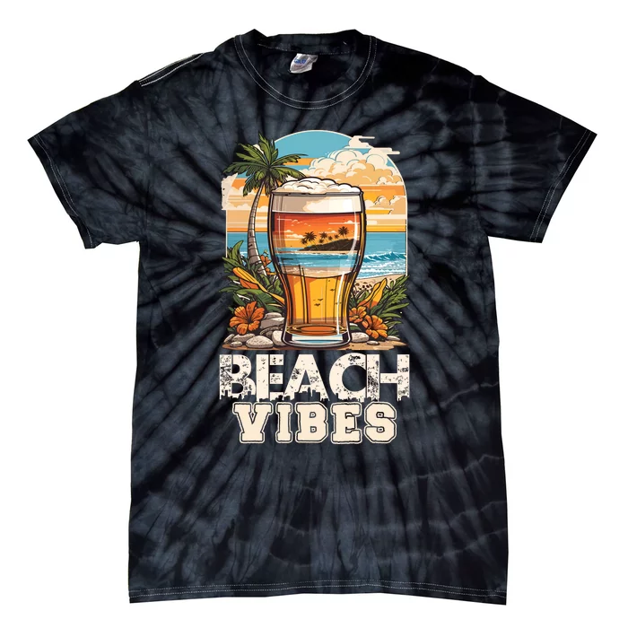 Beach Vibes Graphic Tie-Dye T-Shirt