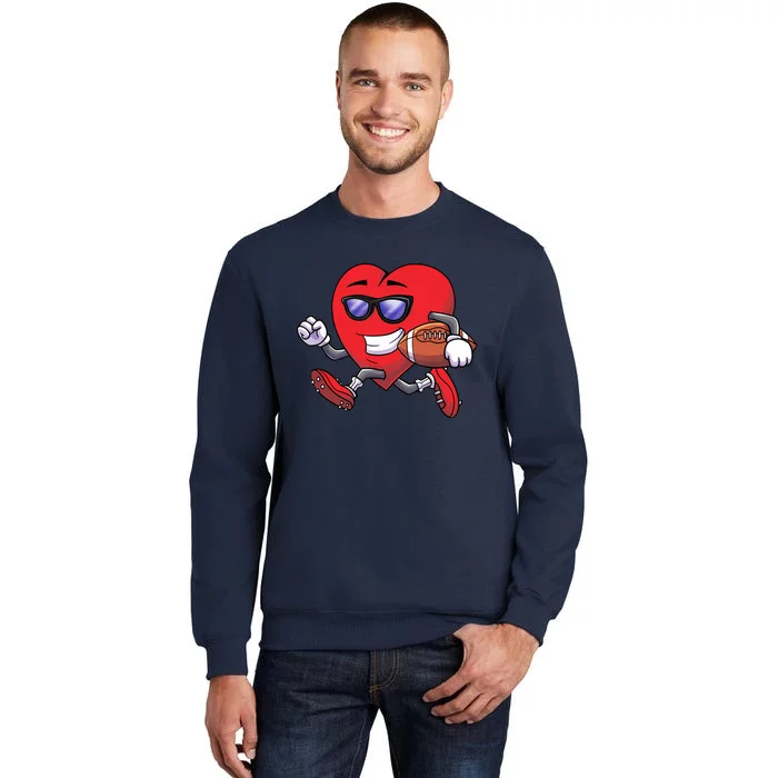 Boy Valentines Heart Football Player Soccer Lover Gift Sweatshirt