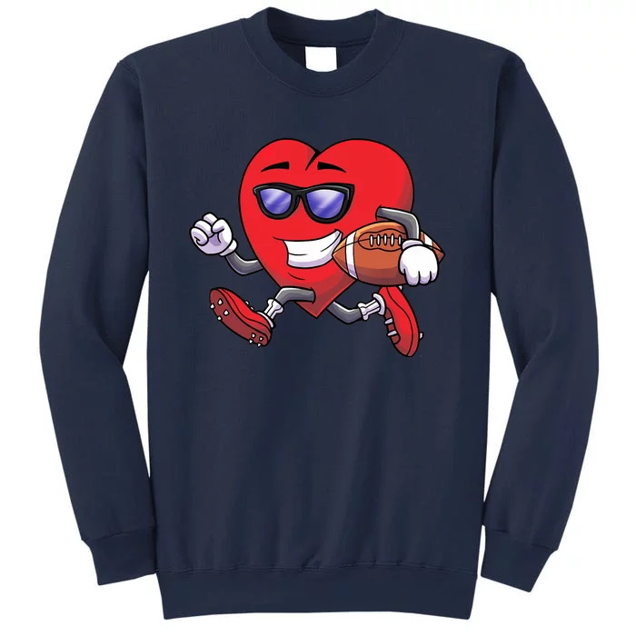 Boy Valentines Heart Football Player Soccer Lover Gift Sweatshirt