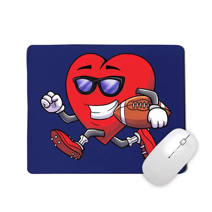 Boy Valentines Heart Football Player Soccer Lover Gift Mousepad