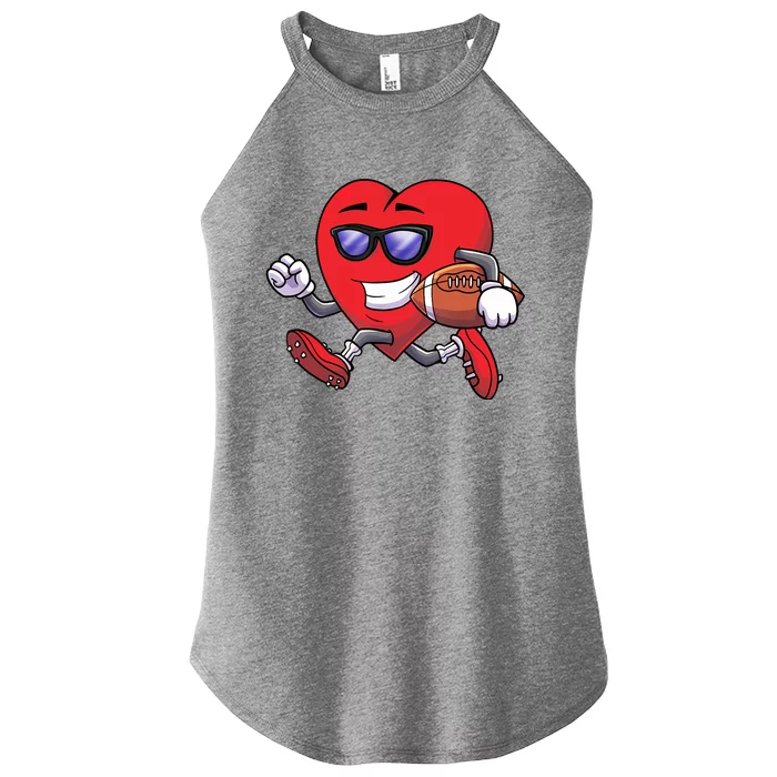 Boy Valentines Heart Football Player Soccer Lover Gift Women’s Perfect Tri Rocker Tank