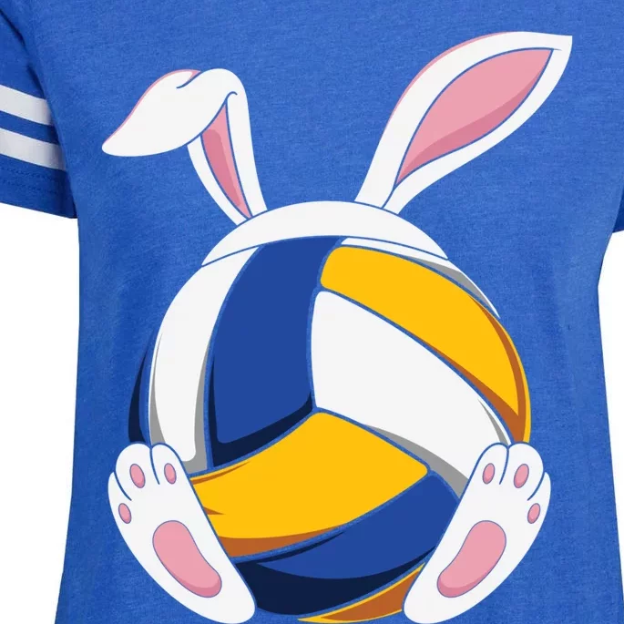 Bunny Volleyball Heartbeat Funny Easter Day Bunny Lovers Gift Enza Ladies Jersey Football T-Shirt