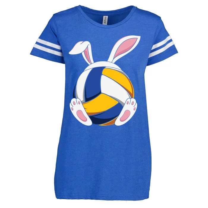 Bunny Volleyball Heartbeat Funny Easter Day Bunny Lovers Gift Enza Ladies Jersey Football T-Shirt