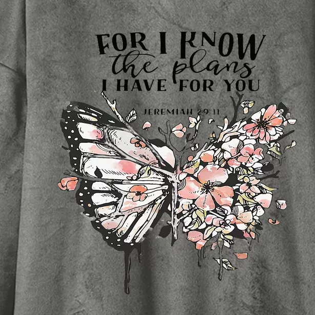 Bible Verse I Know The Plans I Have For You Hooded Wearable Blanket