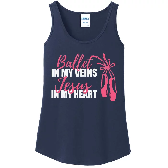 Ballet Veins Jesus Heart Faith Believe Awesome Shoe Ladies Essential Tank