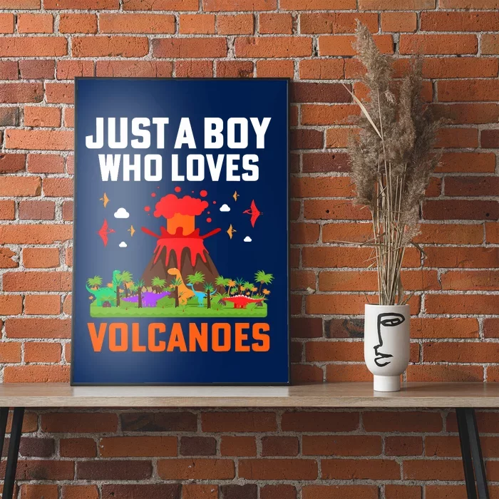 Boy Volcano Magma Eruption Geology Poster