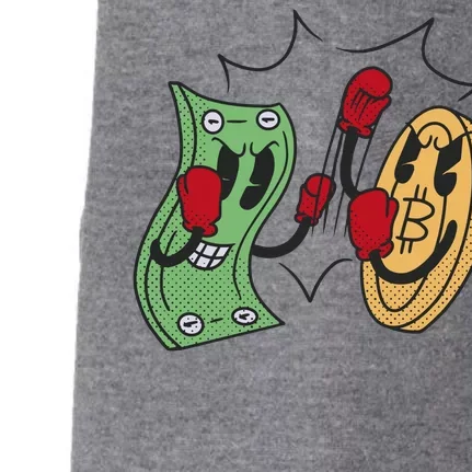 Bitcoin Vs Money Boxing Fight Doggie 3-End Fleece Hoodie