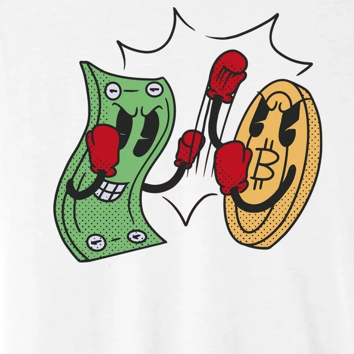 Bitcoin Vs Money Boxing Fight ChromaSoft Performance T-Shirt