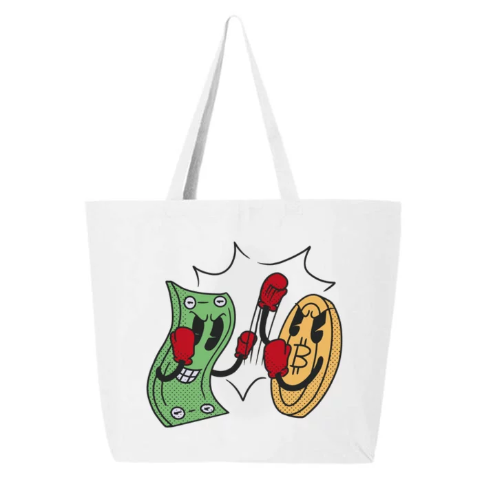 Bitcoin Vs Money Boxing Fight 25L Jumbo Tote