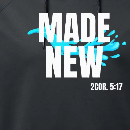 Bible Verse Made New Christian Baptism Christian Bible Performance Fleece Hoodie