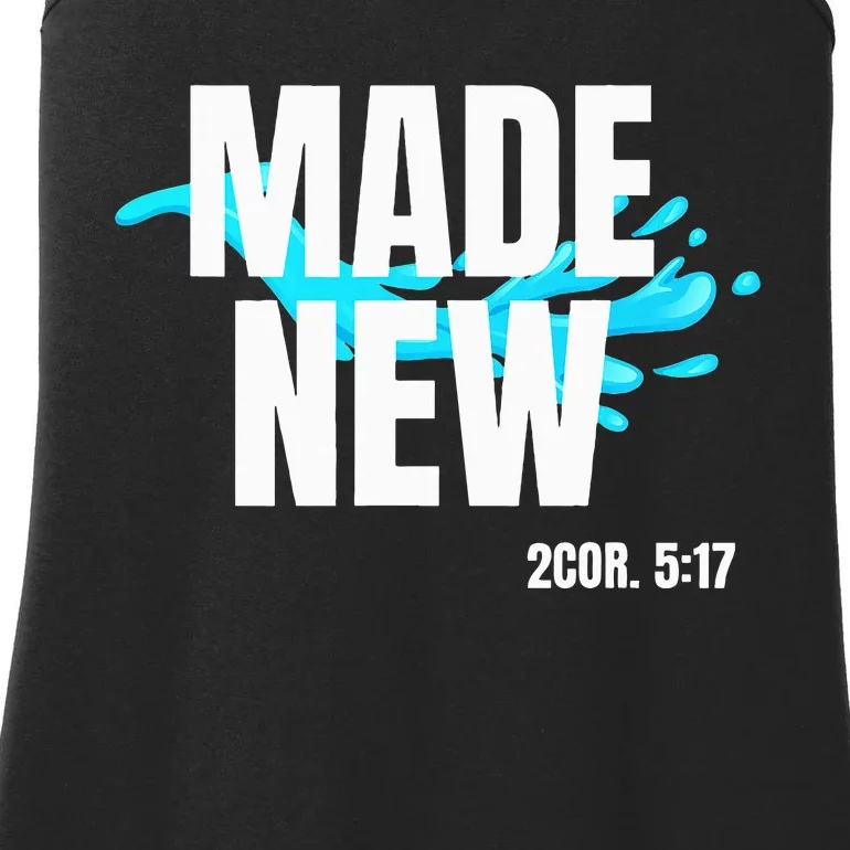 Bible Verse Made New Christian Baptism Christian Bible Ladies Essential Tank