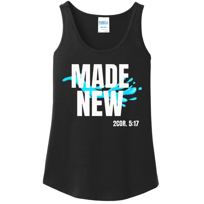 Bible Verse Made New Christian Baptism Christian Bible Ladies Essential Tank