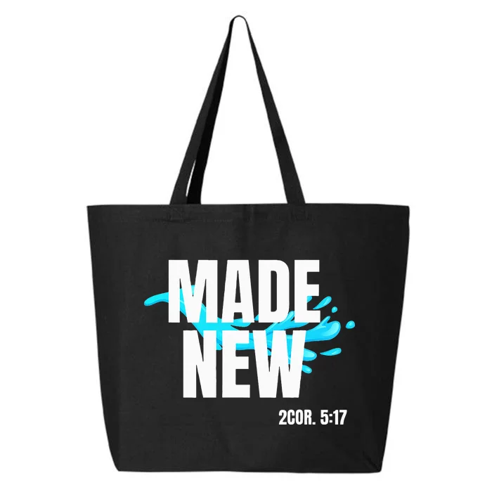 Bible Verse Made New Christian Baptism Christian Bible 25L Jumbo Tote