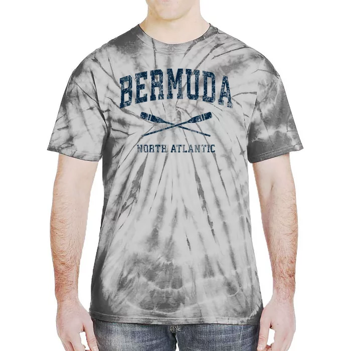 Bermuda Vintage Nautical Paddles Sports Oars Tie-Dye T-Shirt