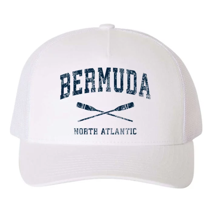 Bermuda Vintage Nautical Paddles Sports Oars Yupoong Adult 5-Panel Trucker Hat