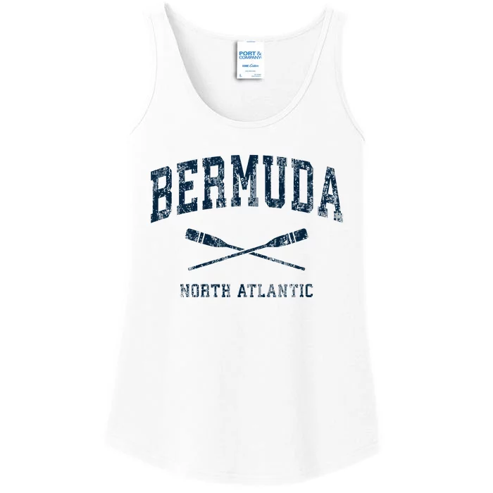 Bermuda Vintage Nautical Paddles Sports Oars Ladies Essential Tank