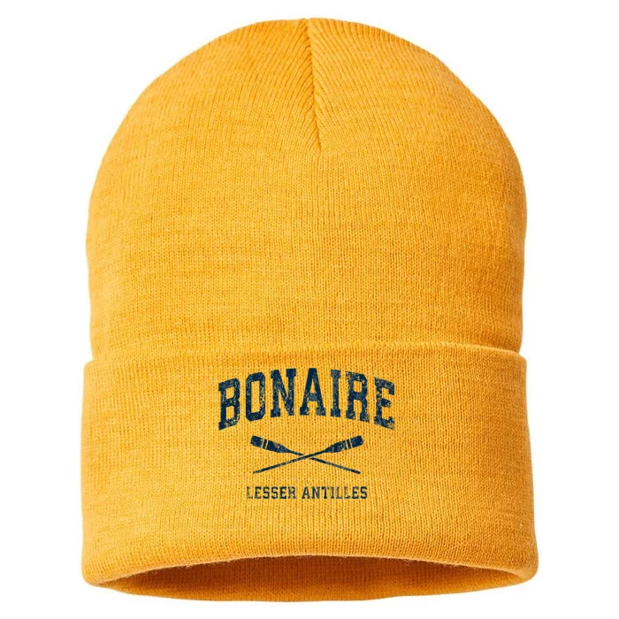 Bonaire Vintage Nautical Paddles Sports Oars Sustainable Knit Beanie