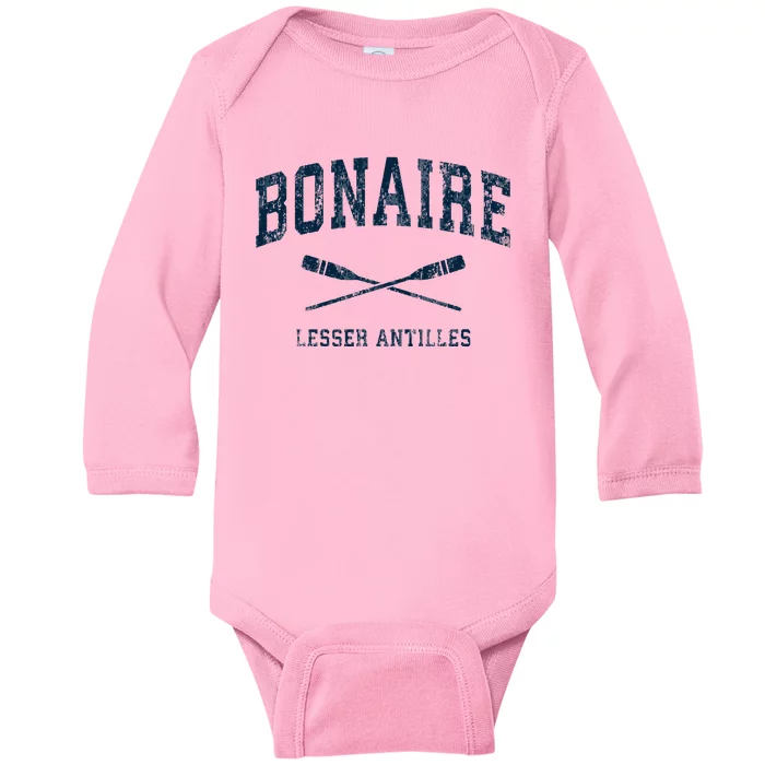 Bonaire Vintage Nautical Paddles Sports Oars Baby Long Sleeve Bodysuit