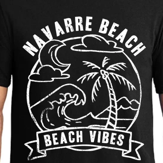 Beach Vibes Navarre Beach Summer Florida Tropical Surfing Gift Pajama Set