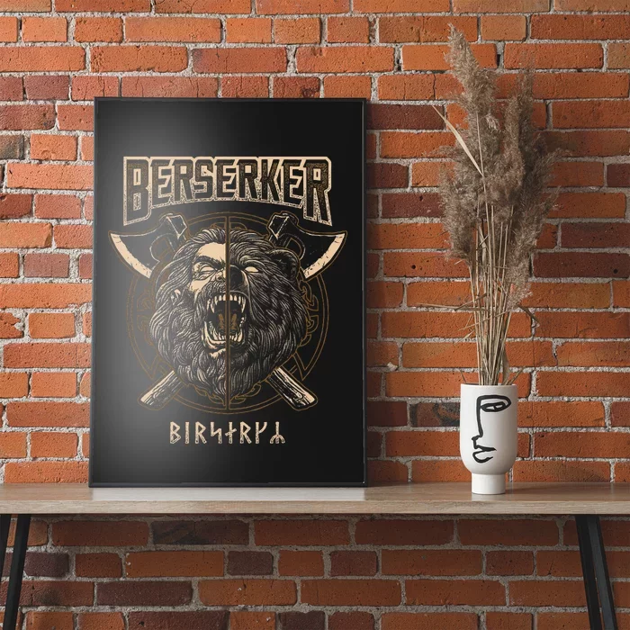 Berserker Viking Norse Pagan Bear Warrior Poster